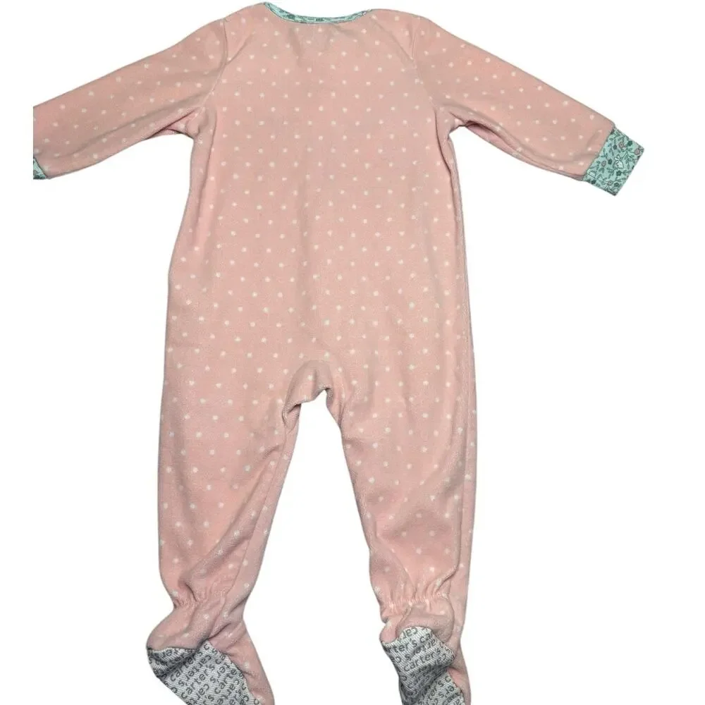 Carters Sleeper Pajama Bundle Girls Fleece Elephant Fox 12 Months